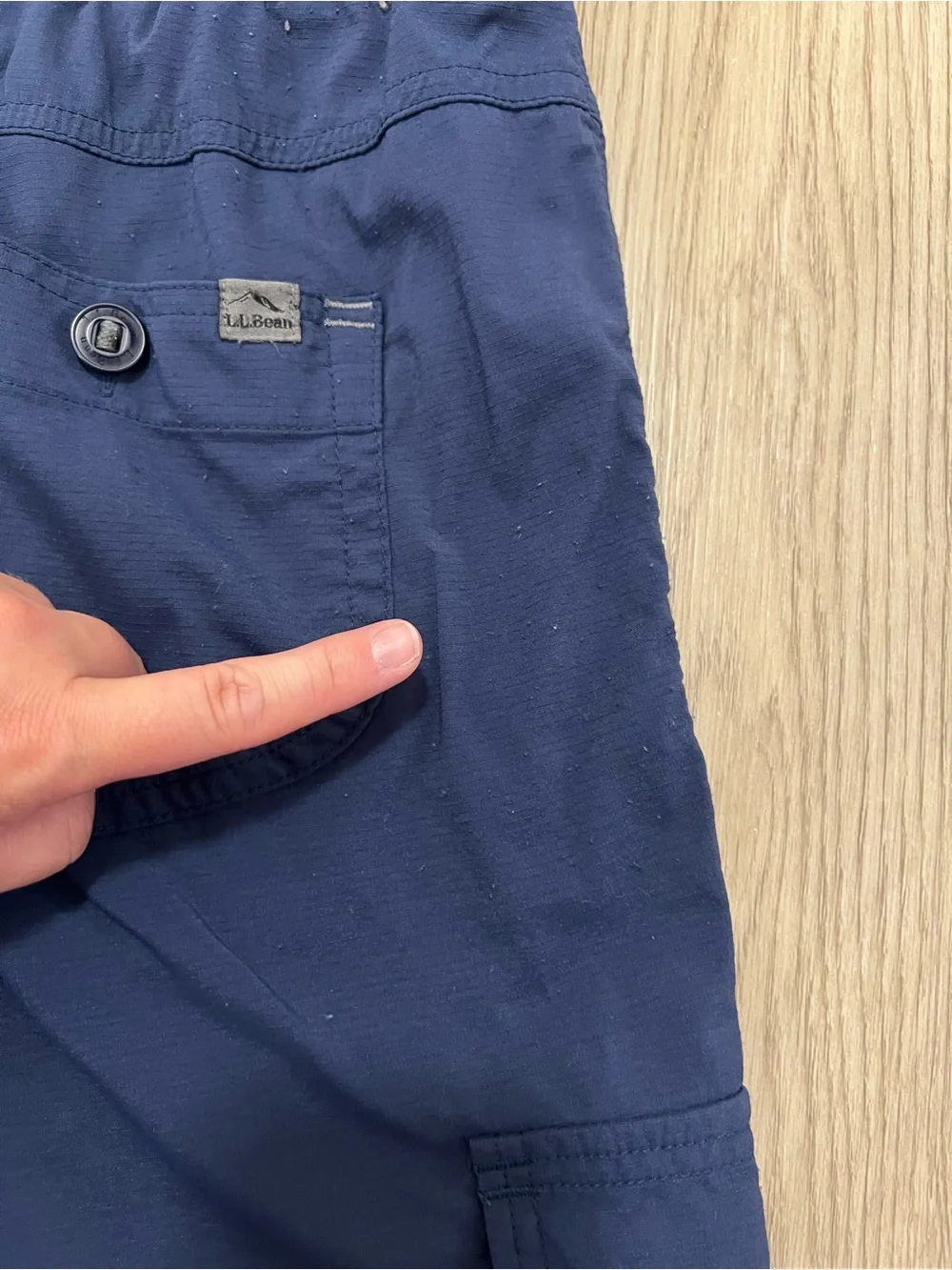 L.L. Bean Vista Camp Ripstop Navy Hiking Pants Size XL Style 292741